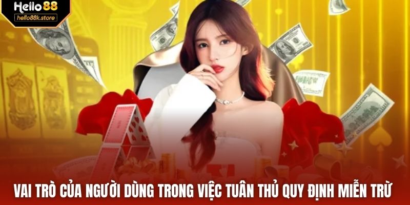 Vai trò của người dùng trong việc tuân thủ quy định miễn trừ 