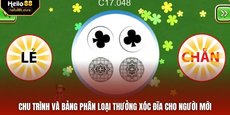 Chu trình và bảng phân loại thưởng xóc đĩa cho người mới